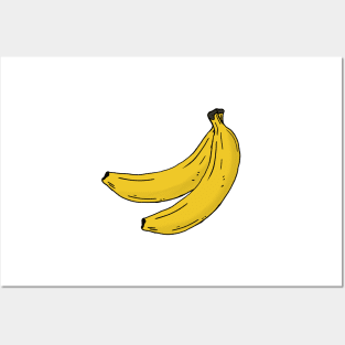 Banana hand drawn fruits summer Posters and Art